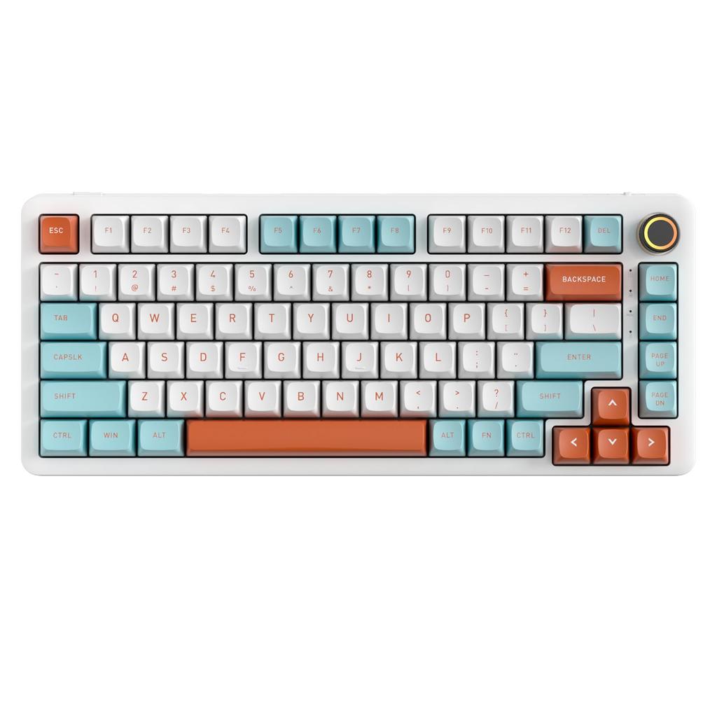 LTC Nimbleback NB832 Wireless 75% Gasket Mechanical Keyboard, Tri-Mode BT5.02.4GUSB-C Wired, Hot-Swappable 82-Key RGB Gaming Keyboard with Software