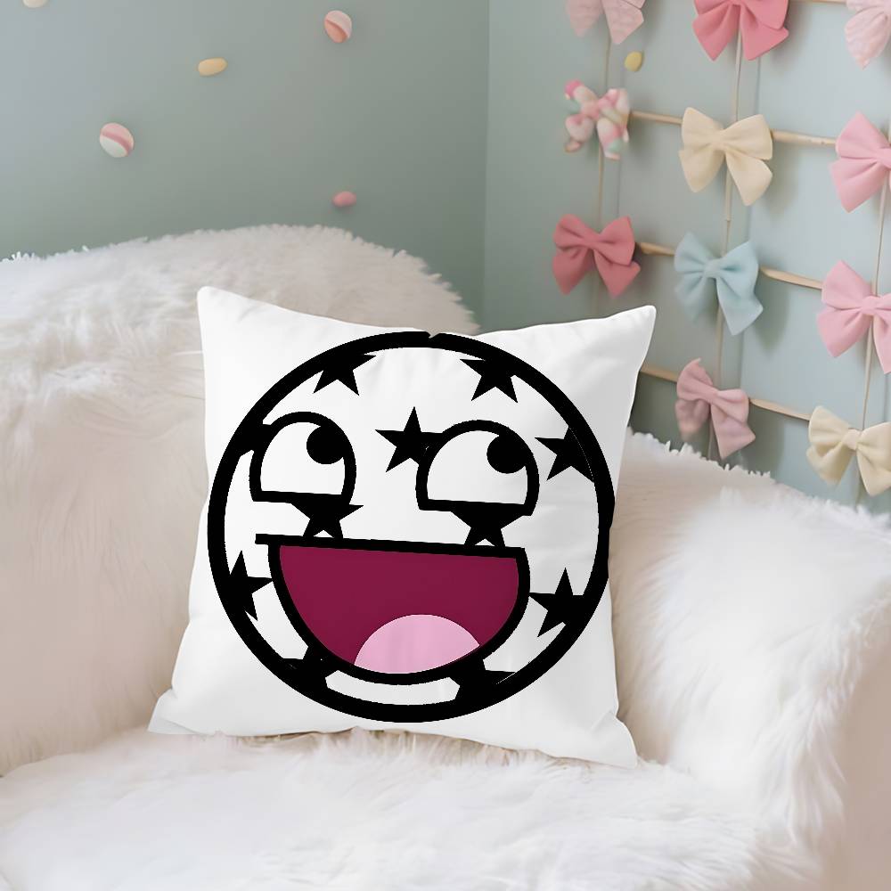 Funny EEpic Face Case Plush Fabric Soft Pillowcase Double Sided Print Cushion Cover Household Gifts
