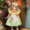 30cm BJD Toddler Princess Doll with Long Hair and Flower Accessory
