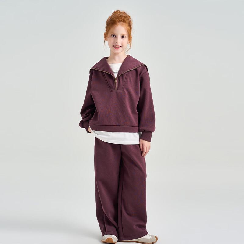 Montagut Kids' Faux Two-Piece Hooded Sweatshirt & Pants Set