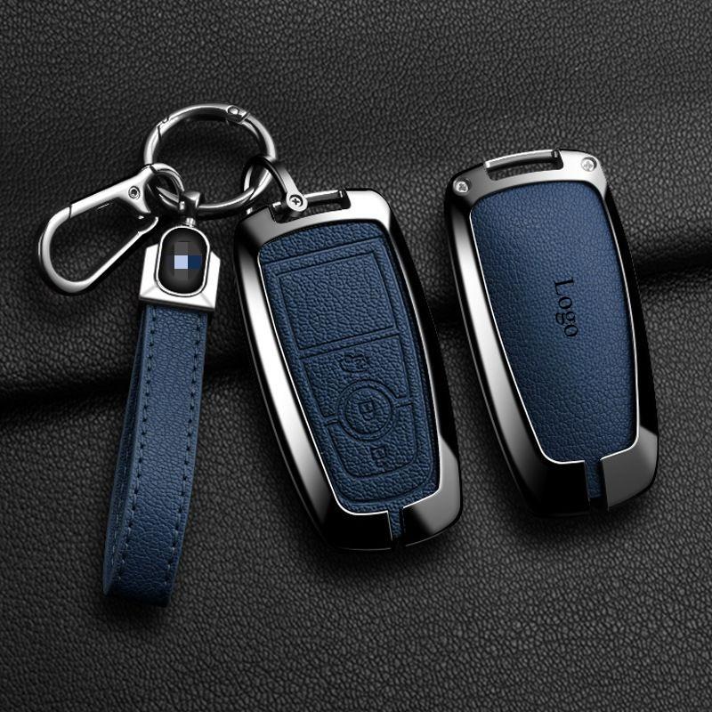 Pu Leather Car Key Cover for Ford Vehicles Focus/ Fiesta/EcoSport/Mondeo/ Kuga/ Edge