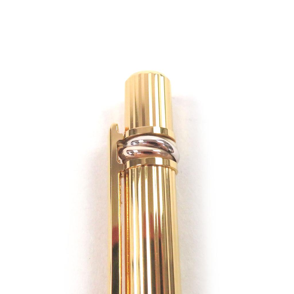 Great Cartier Ballpoint pen Trinity Twist Type gold mens Used