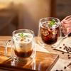 260-350ml Heat-resistant High Borosilicate Glass Cup,Double-layer Insulated Tropical Handle,Coffee Cup,Milk Water Cup,Clear Gift
