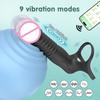 Double Penetration Vibrator For Men With Vibrating Cock Ring Strap On Penis Vagina Massage G Spot Dildo Sex Toys For Couples 18+