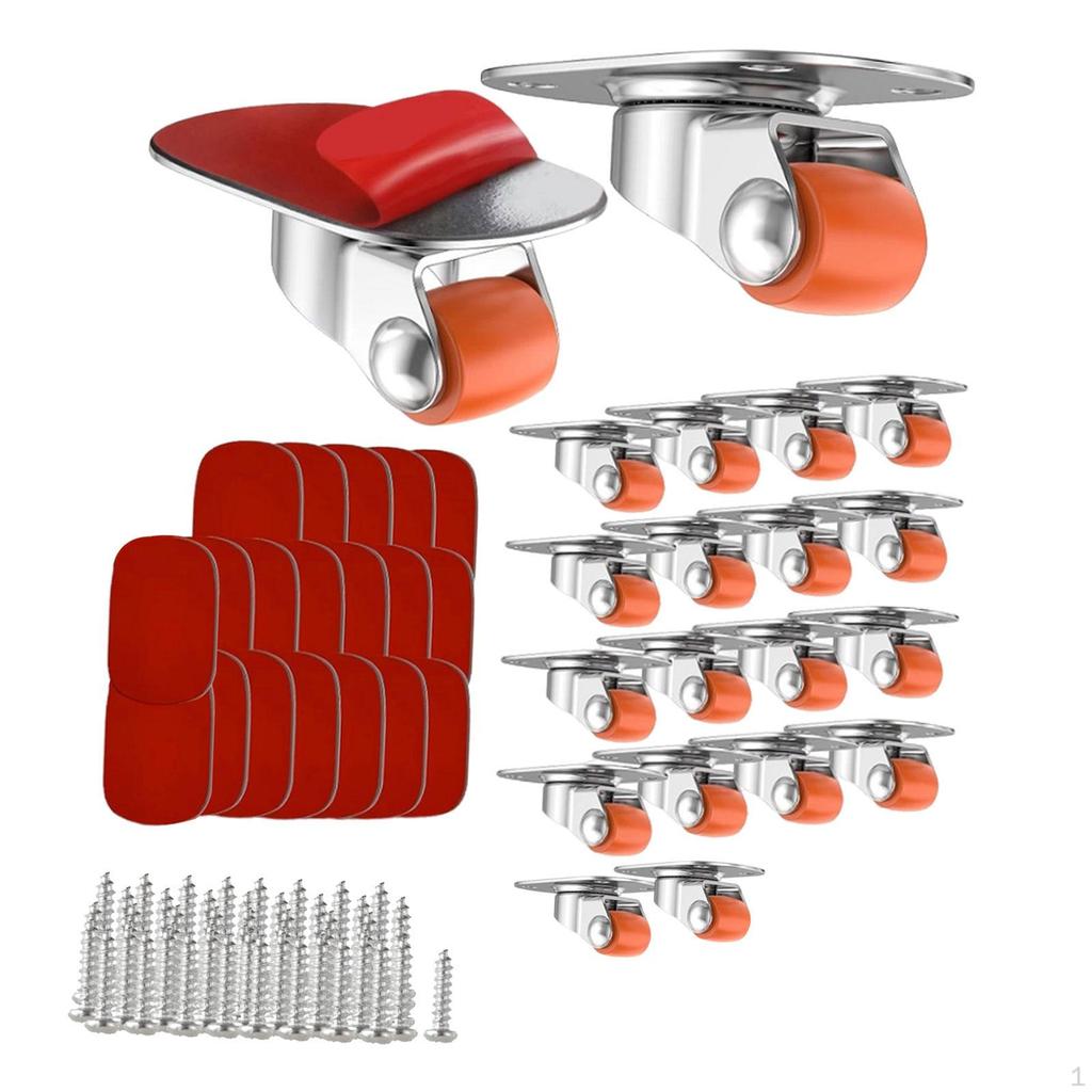 20x Swivel Caster Wheels Degrees Rotating Spare Parts Mute Simple Installation Sturdy Replacement