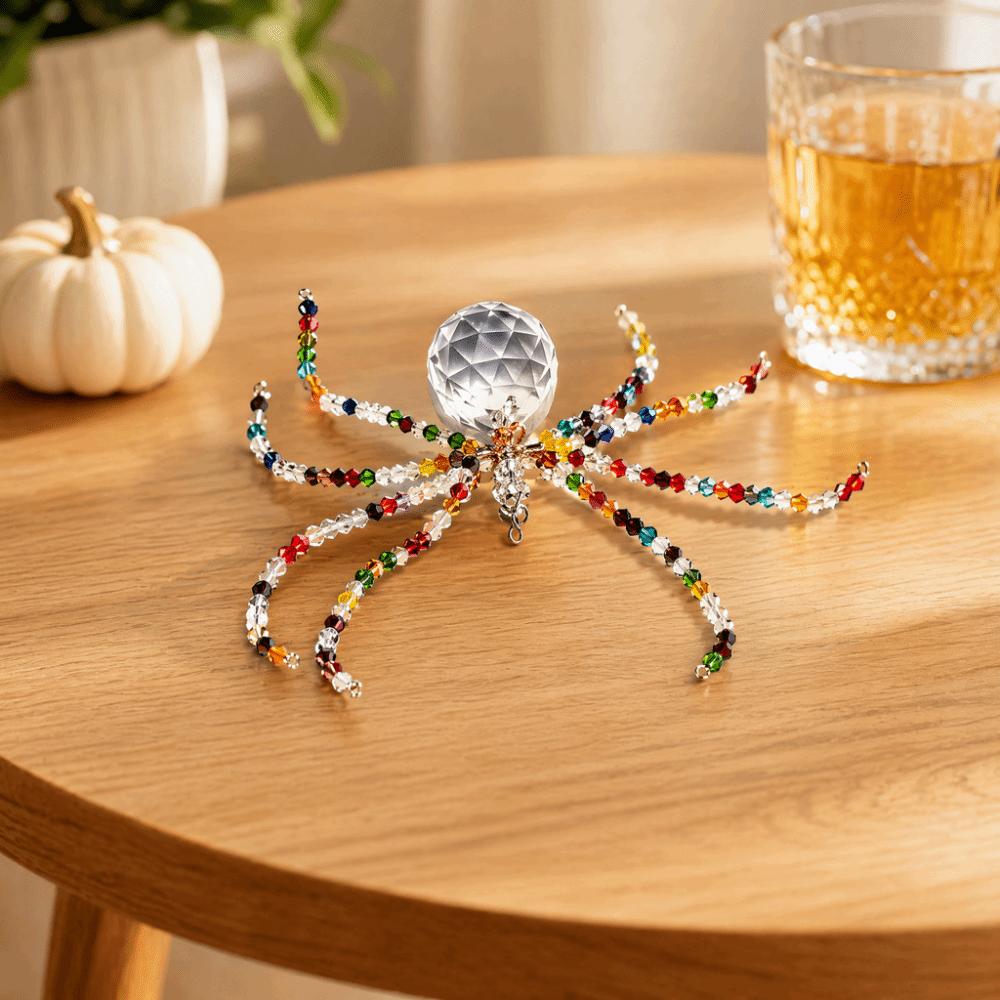 Gothic Beaded Spider and Spider Web Decorations Colorful Halloween Decorations All Saints' Day