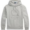 Polo Ralph Lauren X Wimbledon Бір түсті кестелі худи Унисекс Худи Сұр 710970499-001