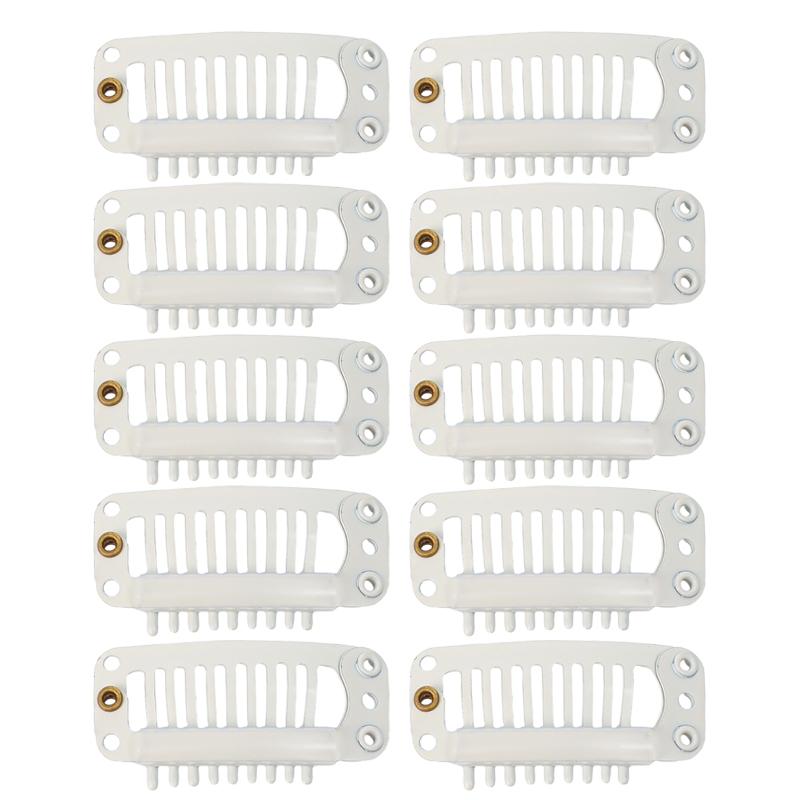 Wig Clips U-shape Metal Snap Claw Clip with Soft Rubber 9 Teeth Jewelry for Women Berets Caps Hair Pins DIY Accessories