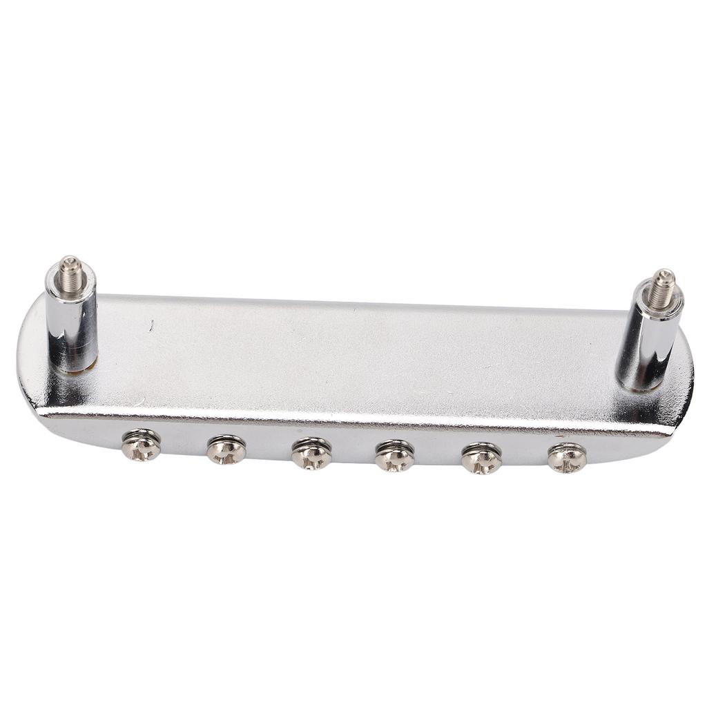 Electric Guitar Bridge 6 String Tailpiece Metal Instrument Accessory for JazzmasterSilver