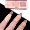 Cappuvini 3-Color Correcting Concealer Strip Palette Eye Brightening Concealer Contour Cream Full Coverage Oil-Control Makeup