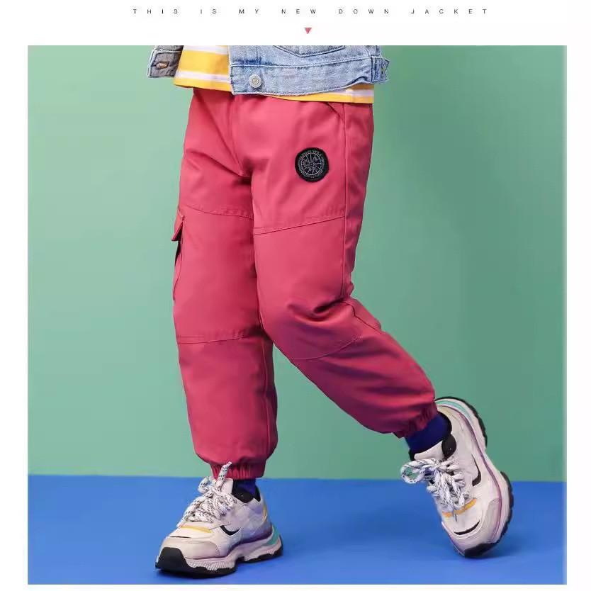 Children's Winter Children's Pants New Boys and Girls Pants Work Pants Boys and Girls Thickened Warm Pants Long Pants