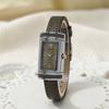 New Women Watch H Rectangular Dial Luxury Gift Wristwatch Fashion Leather Strap Lock Shaped Watch