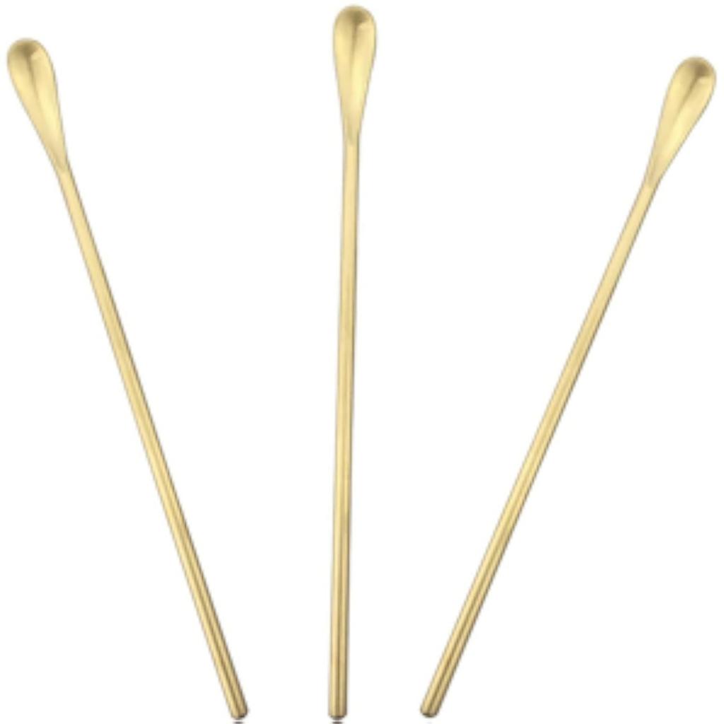 3-Piece Matte Long Handle Spoon Cocktail Mixing Stirring Spoons Stainless Steel Iced Tea Coffee Spoons