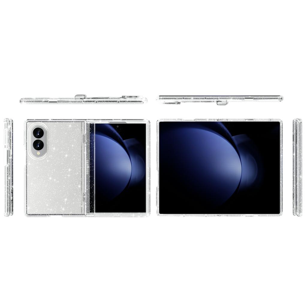 The New Samsung Galaxy Z Fold8 Folding Phone Case Is Suitable for the 2-in-1 Terminator Transparent Glitter Case