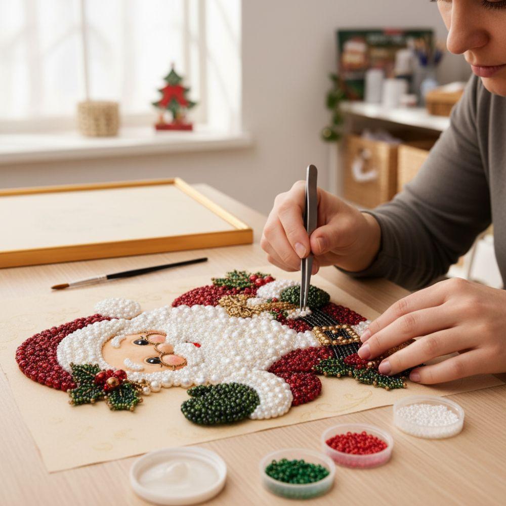 Santa Claus Pattern Christmas Painting Art Kit Home Christmas Wall Decor Beginner