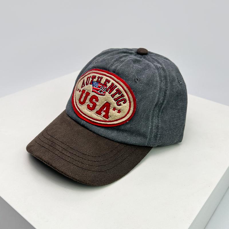 Personal Letter Embroidery Baseball Hats Breathable New Unisex Sunshade American Retro Peaked Caps Distress Versatile Street ins