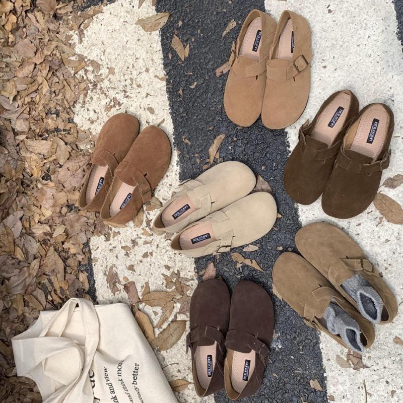 

Women s flat-soled single shoes, new spring and autumn Doudou shoes, soft-soled lazy one-pedal women s shoes 35 кавовий