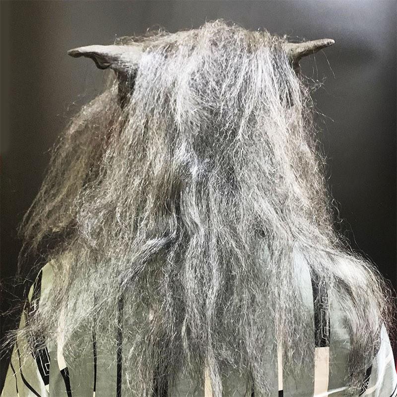 Halloweenová svítící maska vlčí hlavy Latexový hororový kostým Maškarní párty