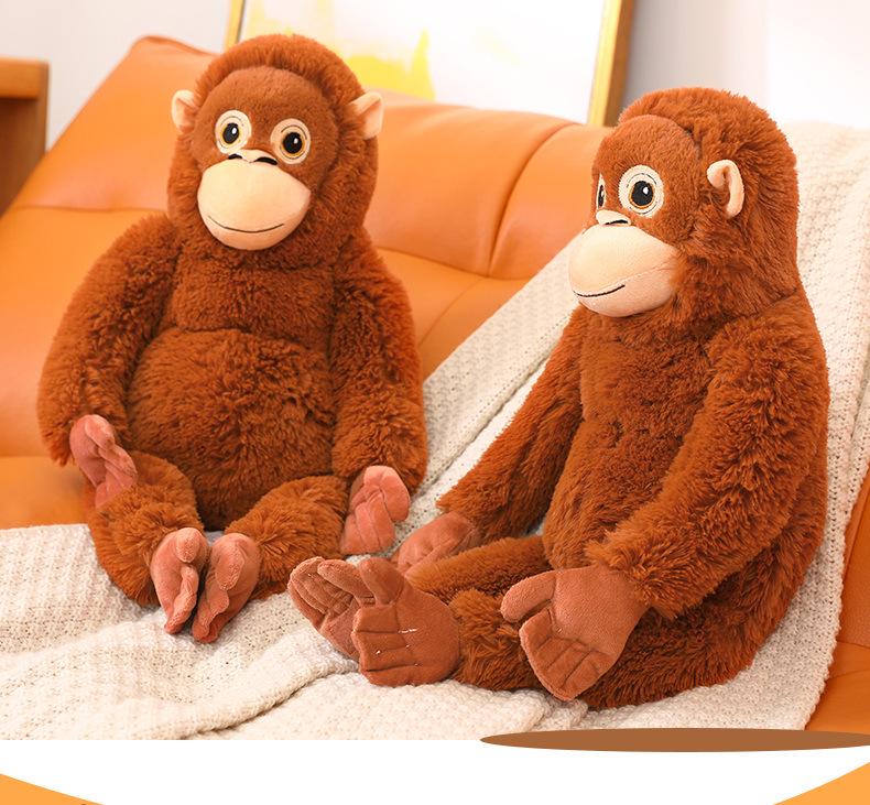 Plush Long-Armed Monkey Doll Backpack - Crossbody Bag for Women