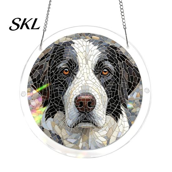 Home Decor Puzzle Gift Acrylic Suncatcher, Colorful Window Hanging, 7.48 Inch Sun Catcher Stained Glass Decoration Ornament, Ideal for Gifting