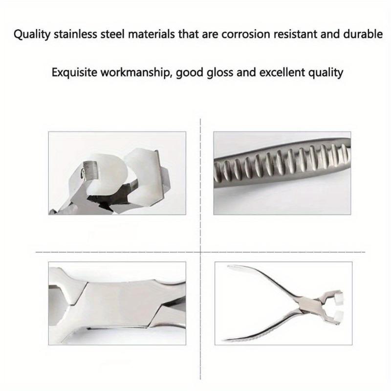 Stainless Steel Eyeglasses Adjust Nose Plier Spectacle Glasses Frame Jewelry Nylon Flat Jaw Ring Plier Repair Tool Accessory.