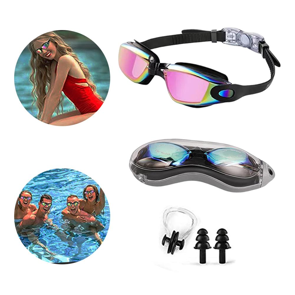 Adults Swim Goggles Anti Fog Swimming Goggles Waterproof HD Swim Glasses UV Protection Swimming Goggles for Men Women