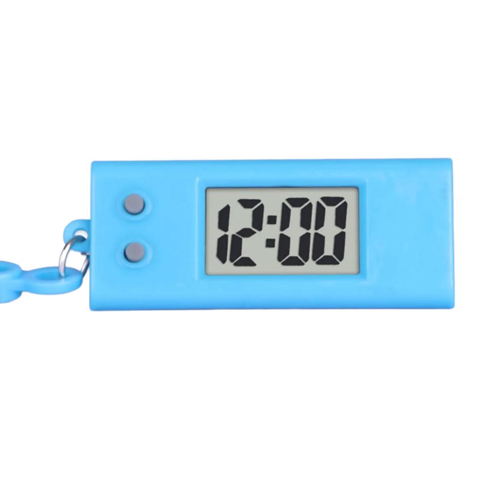 Pocket Sized Digital Watch with Keychain Convenient Electronic Clock for Travelers and Student Reliable Timekeeping Tool