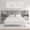 VidaXL Headboard with Cabinets Sonoma Grey Engineered Wood 3115698