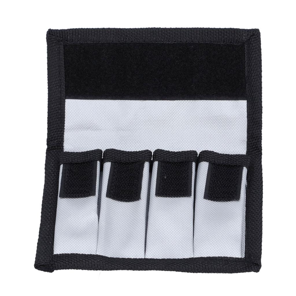 Battery Pouch Case Oxford Fabric 4 Slots Belt Loop Battery Bag Holder for Indoor Outdoor Use