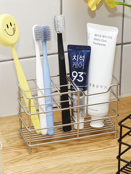 

briskstyle stainless steel toothbrush holder, toothbrush holder, toothpaste holder, cotton porcelain toothbrush holder, 6-hole black
