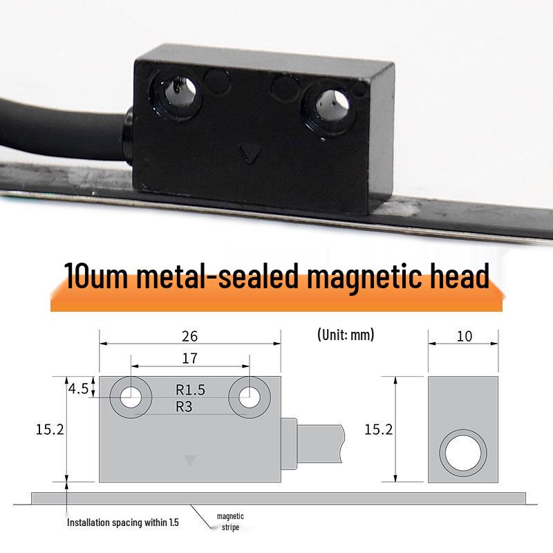 High-Precision Magnetic Grating Digital Display Ruler for Stone, Door, and Window Measurements