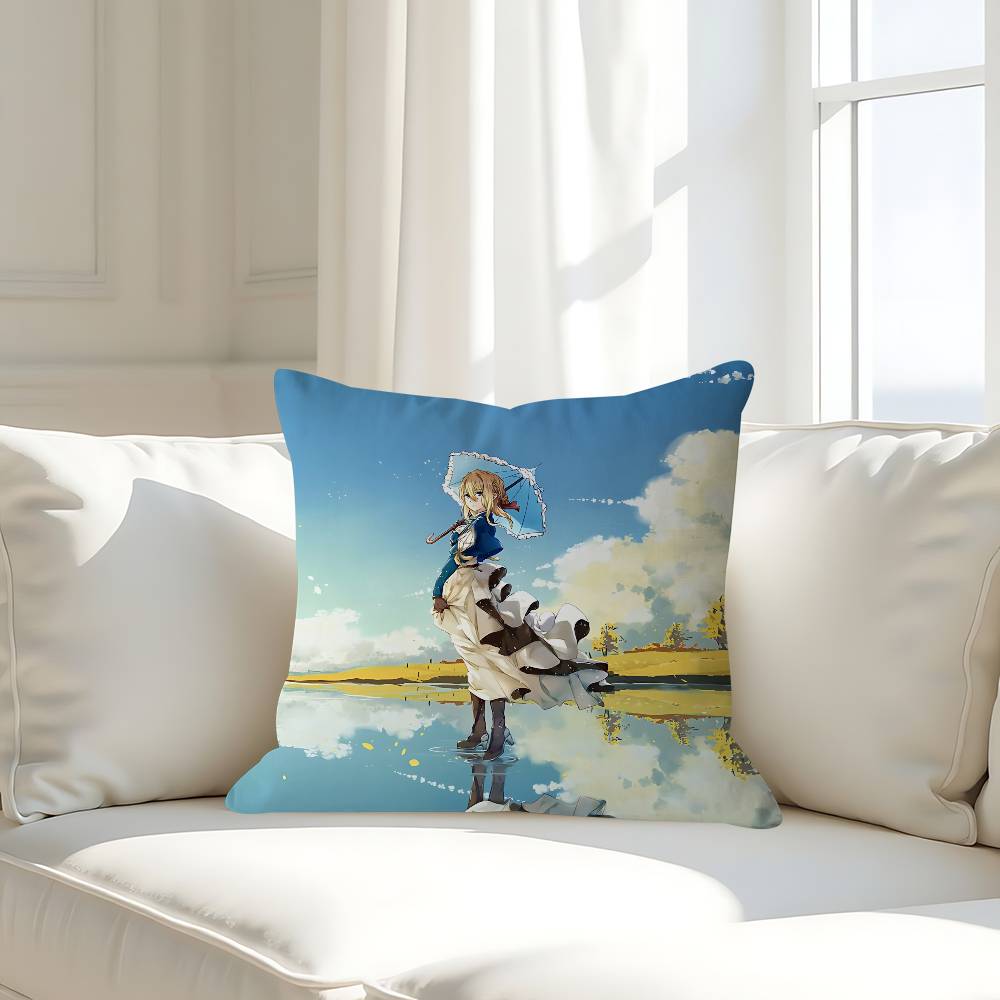 Novel V-Violet E-Evergardens Kissenbezug Abnehmbar Waschbar Kissenbezug – Ganzjährig Weiches Leinen