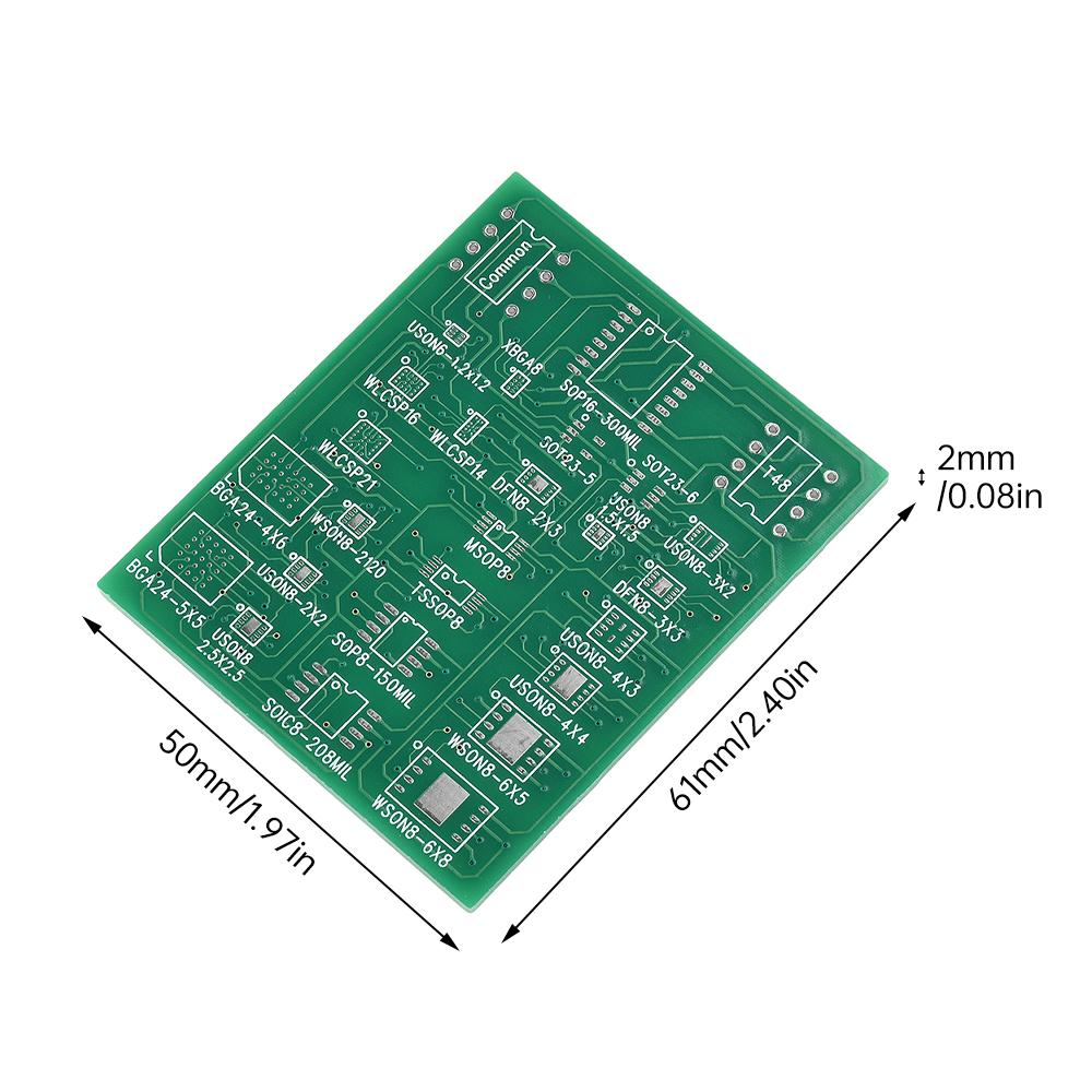 25-in-1 SMD to DIP8 Universal Adapter 4-Layer PCB, SOIC8/16 SOP8 DFN8 USON8 DFN8 SOT5 SOT6 WSON8 WLCSP TSSOP8 Electronic Kit