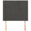 Vidaxl Bed Headboards, 2 Pcs, Dark Gray, 100X5X78/88Cm, Velvety