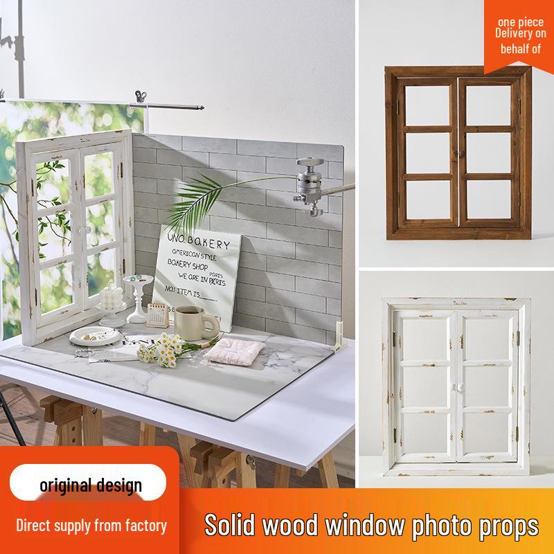 

Реквизит для фотосъемки окна из массива дерева: Интерьерная сцена и фоновая доска Natural wood vintage window