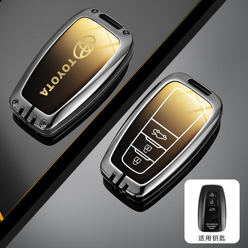 

2026 Hot For Toyota Hub Caps Alloy Car Key Case Full Cover Shell Fob for Toyota Prius Camry Corolla CHR C-HR RAV4 Land Cruiser P