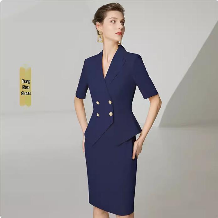 Summer Slimming Two-Piece Professional Dress for Beauty Salon