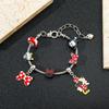 Disney Pendant Beaded Bracelet Featuring Mickey and Minnie Patterns Silver Color Pendant Accessory Classic Design Gift Item