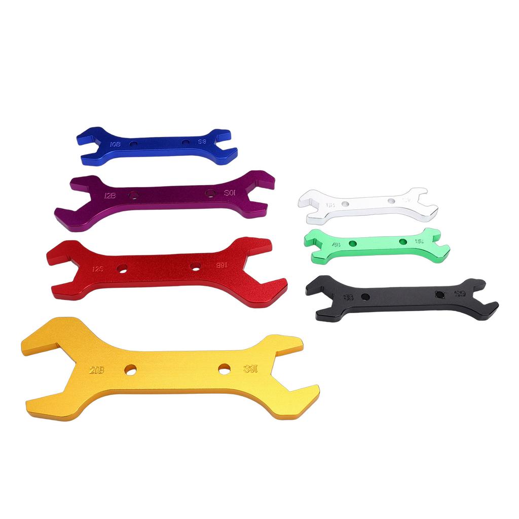  7PCS Double Ended AN Wrench Set Aluminum Alloy Spanner Tool for AN3 To AN20 Fittings 