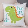 Cartoon Dinosaur Pillows Case for Living Room Sofa Decoration Kawaii Square Cushion Cover Kids Bedroom Nursery Throw Pillowcases