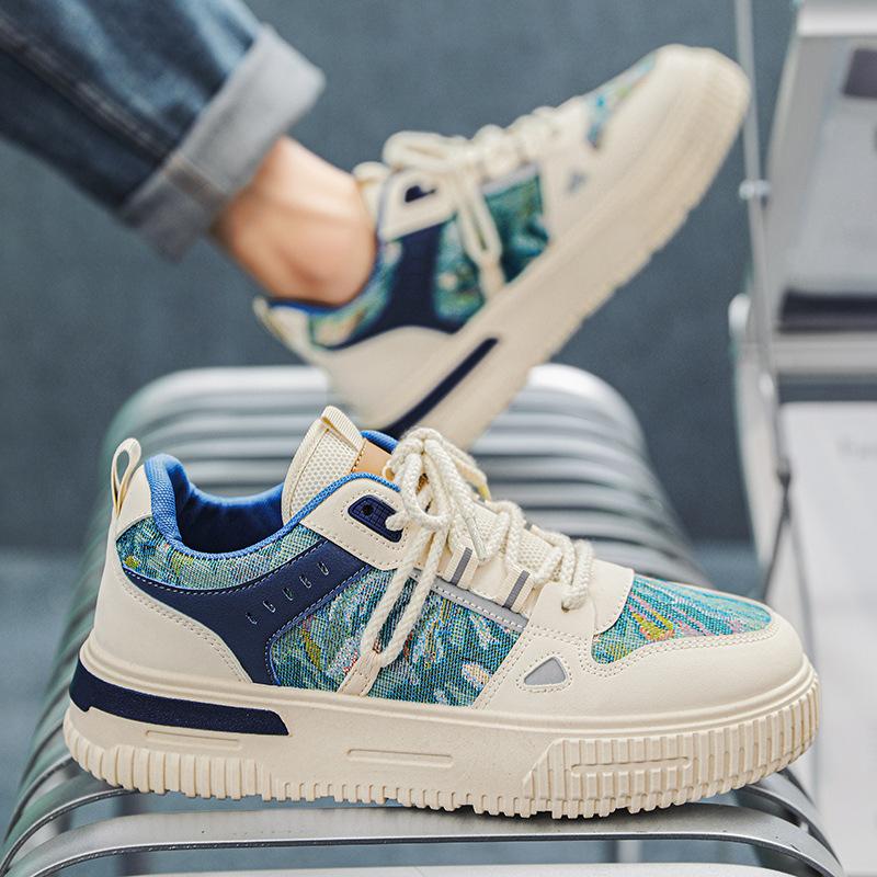 Men's shoes 2024 spring new breathable low-top student board shoes Korean version versatile casual men's sports little white tide shoes