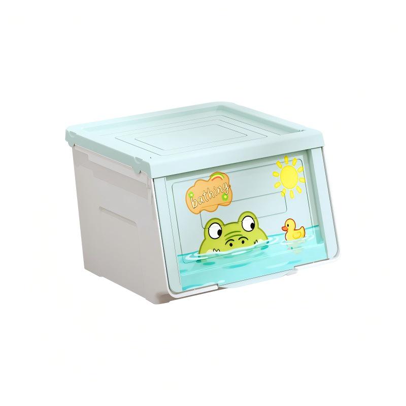 Animal Print Stackable Storage Box for Kids' Toys & Clothes