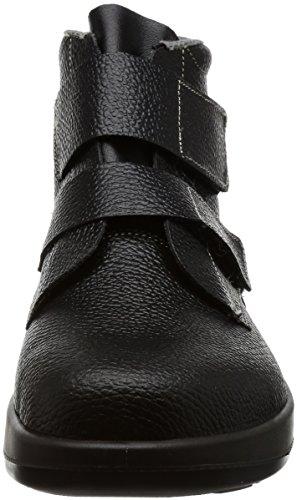 Simon Safety Shoes, Mid-Length, JIS Standard, Comfortable, Lightweight, Cushioned, Basic, High-Cut, Magic, AW28, Black, Size 25.5 Cm