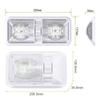 12-24V RV LED Dome Light Boat Camper Trailer Caravan Car Double Ceiling Light Indoor Lighting Universal Car Accessories