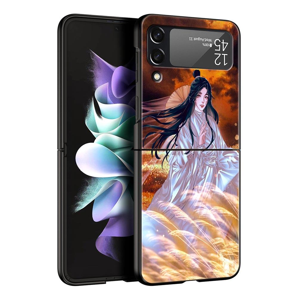 TGCF Heaven Official’s Blessing Luxury Phone Case For Samsung GalaxyZ Flip 4 5 Fold Hard PC Shell For Samsung Z Flip 3 Cover