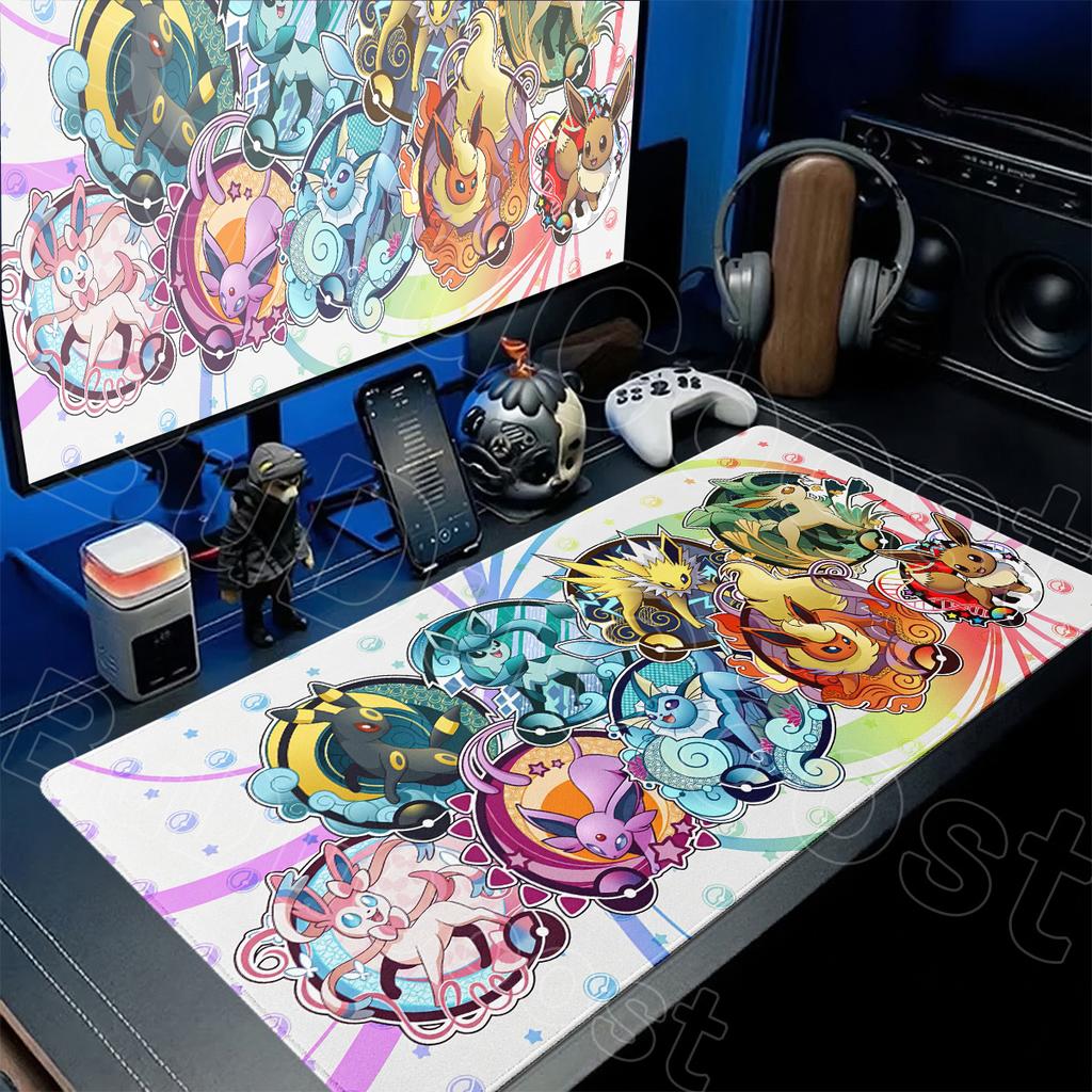 1000x500mm Cartoon Laptop Office Extended Mousepad Kawaii Glaceon Speed Gamer Keyboard Deskmat New Pokemon Pc Gaming Accessories