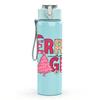 1PC Merry Bright Letter Art 750ml Color Plastic Sports Water Bottle Leakproof Flip Straw Lid Suitable for Sports Office Home Use
