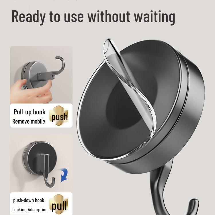Gancio con Ventosa a Vuoto - Senza Fori, Senza Tracce, Forte Adesivo per Cucina, Bagno e Porta.