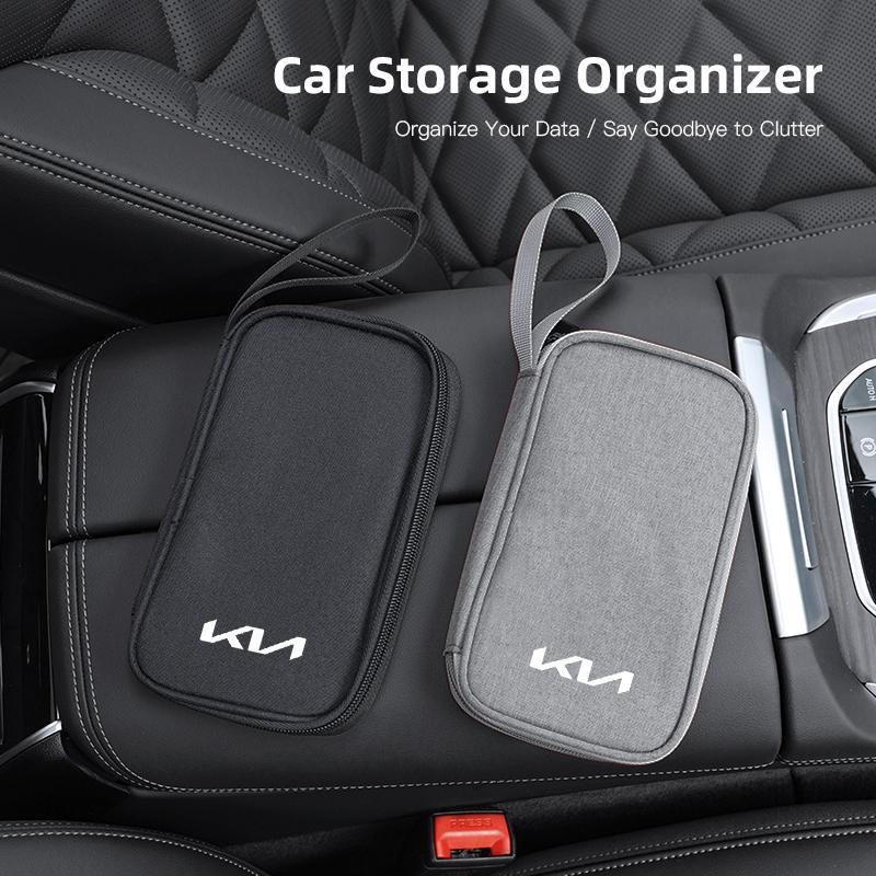 Portable Car Travel Storage Bag Keys Earphone Card Pouch Auto Interiors For Kia KN GT-Line Sportage Ceed Rio Picanto Sorento tkjzm00