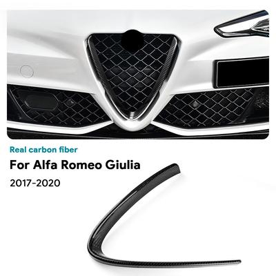Uhlíkové Vlákno Predná Mriežka Auta Ozdobný Rám Náhrada Pre Alfa Romeo Giulia 2017-2020 Rám Dekorácie Prednej Mriežky V Tvare
